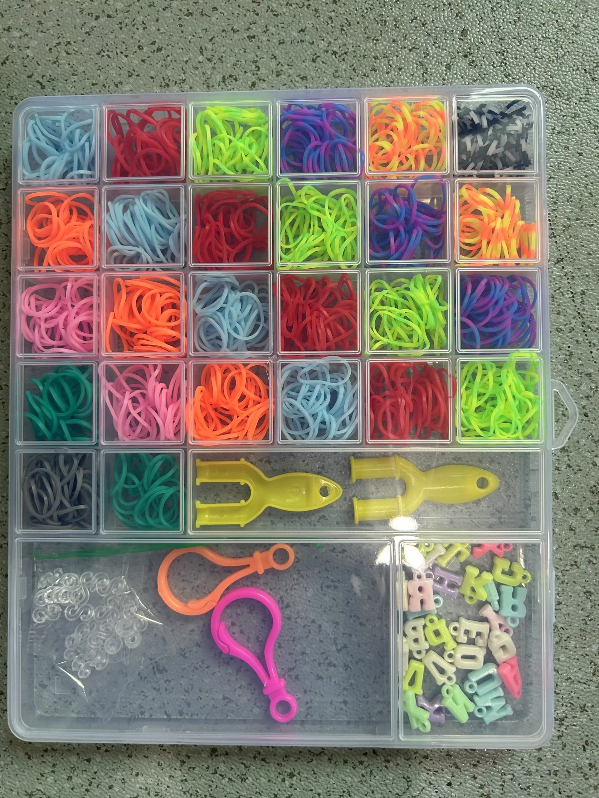 26/28/29格DIY皮筋+串珠，儿童益智玩具动手动脑创意编织，外贸电商热销细节图