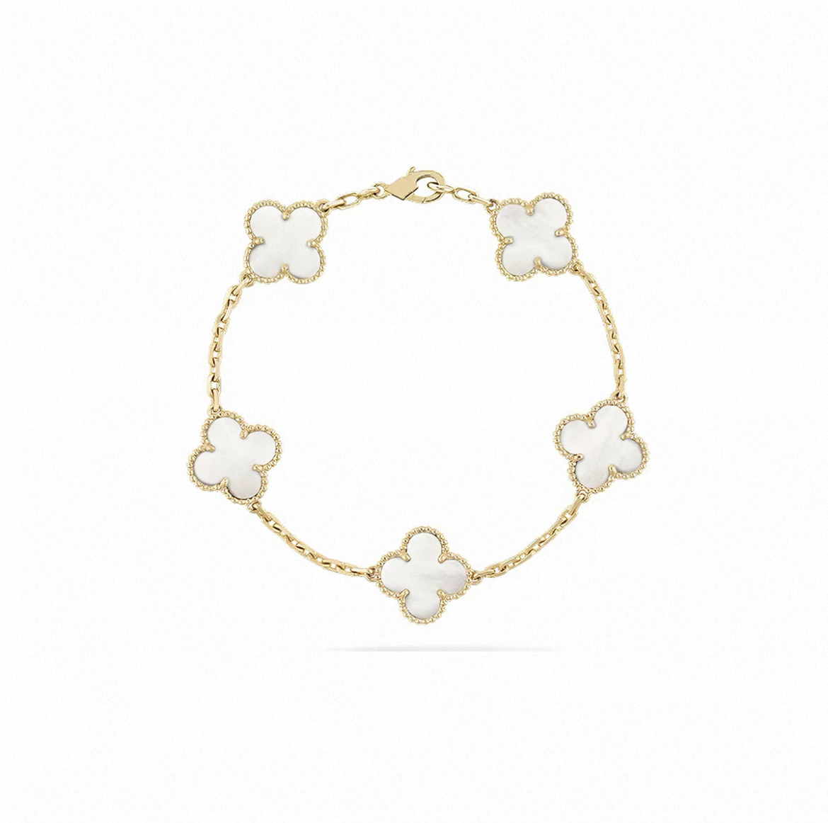 The high-end four-leaf clover five-flower hand features a woman's red chalcedony, white mother-of-pearl, laser-engraved full diamonds, and a man's stacked bracelet, exuding a touch of light luxury The high-end four-leaf clover five-flower hand features a woman's red chalcedony, white mother-of-pearl, laser-engraved full diamonds, and a man's stacked bracelet, exuding a touch of light luxury