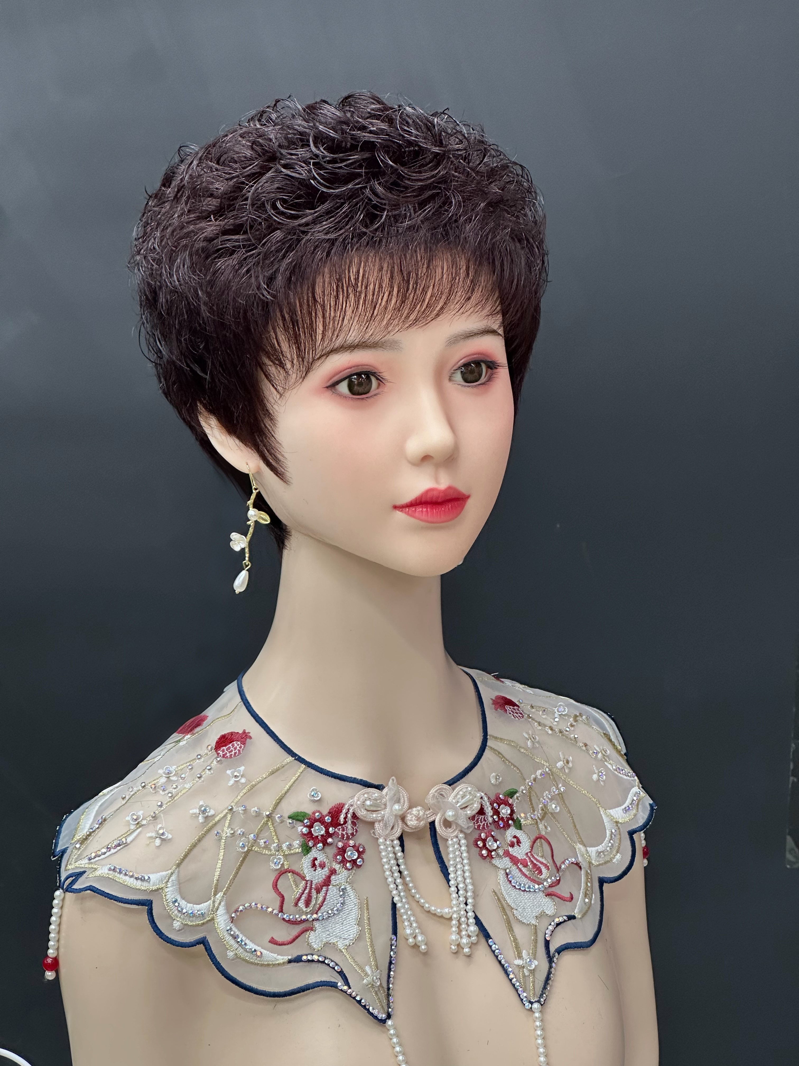 40-70妈妈款老年卷发自然蓬松