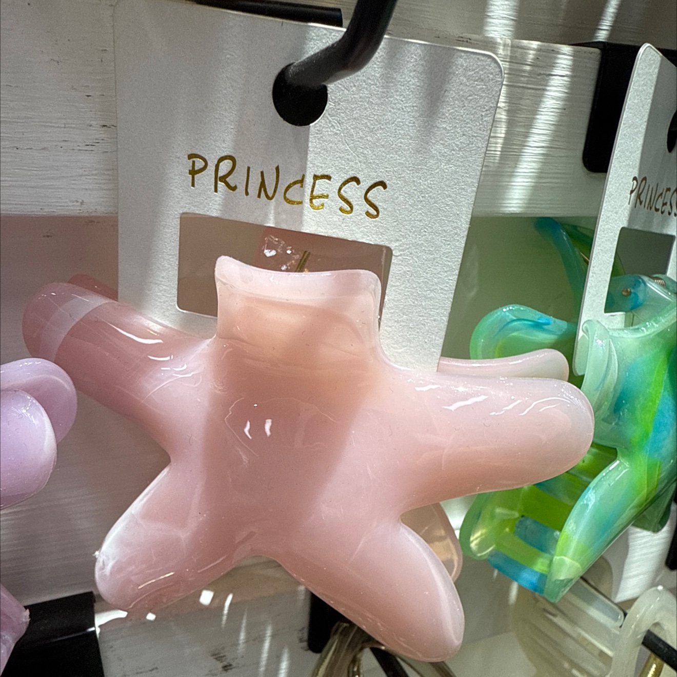 Korean-style color-blocking grab clips, updo shark clips, retro marble-patterned star hair clips, five-pointed star hair accessories... Hair clips and hair accessories Specification image