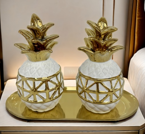 北欧风陶瓷装饰工艺品陶瓷花软装饰品陶瓷工艺摆件陶瓷工艺产品图