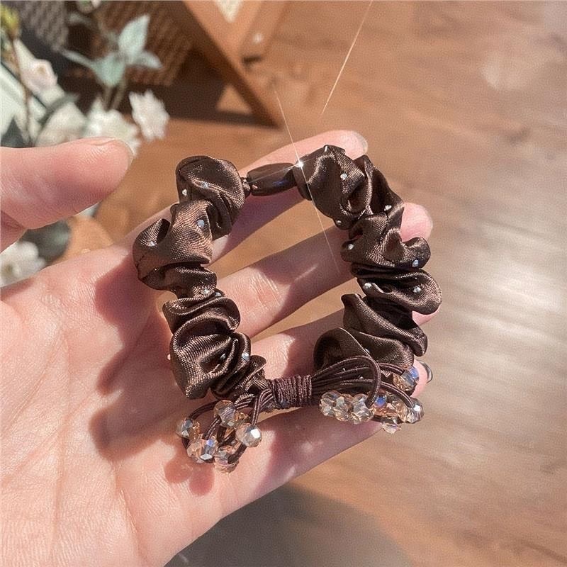 Large intestine hair band, Korean hair tie, women's fashionable hair band, hair binding wonder, hair accessory detail image 7