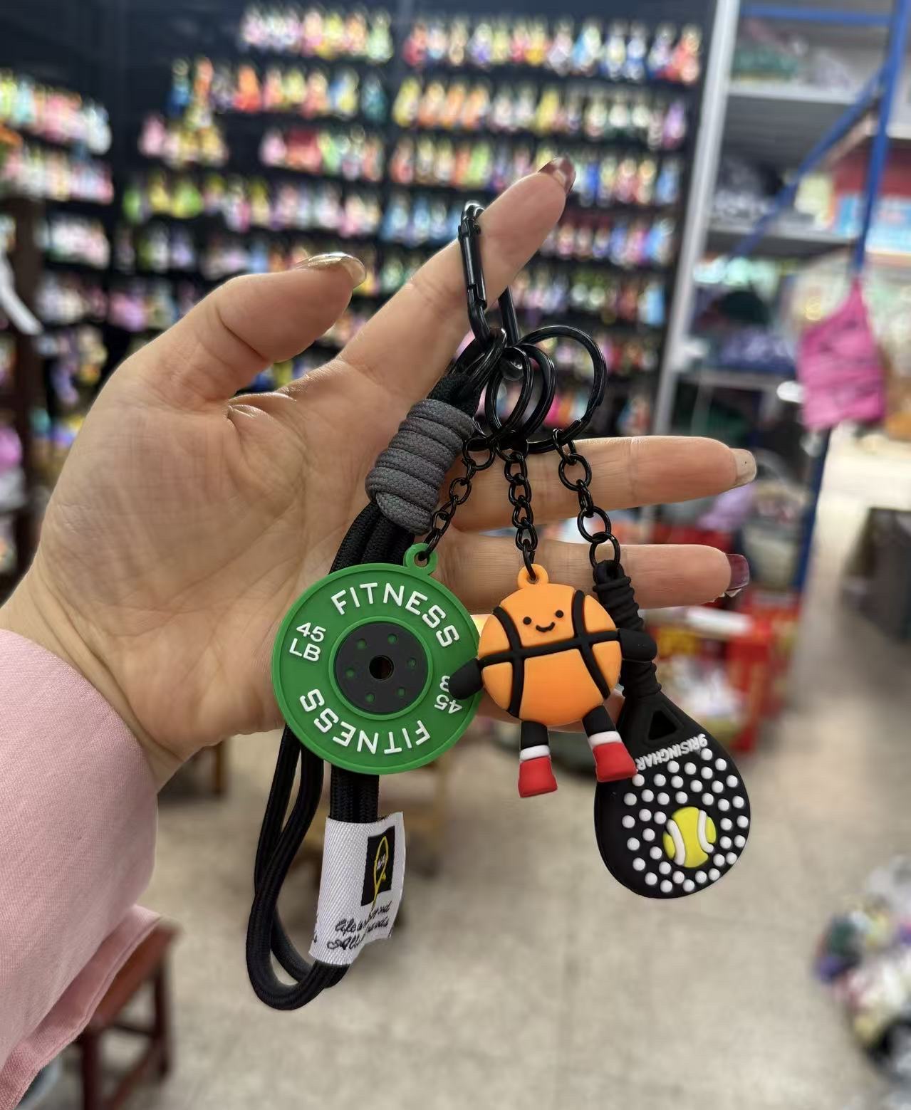 迷你运动器材挂件，钥匙扣，包扣饰品详情图2