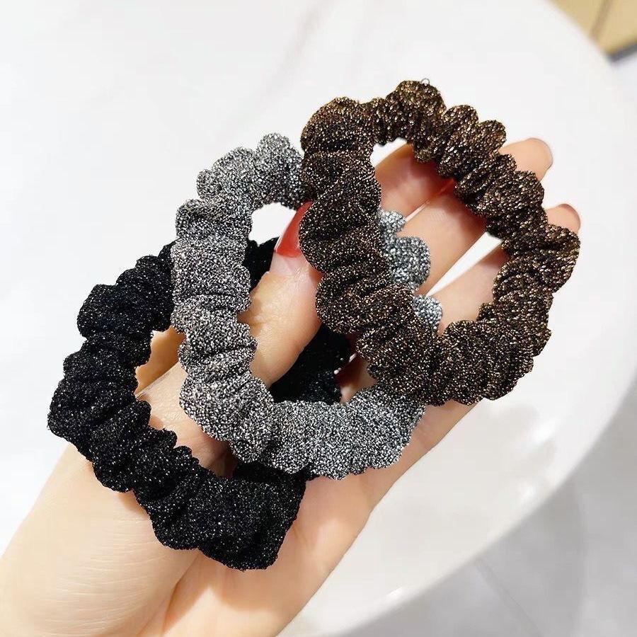Large intestine hair band, Korean hair tie, women's fashionable hair band, colorful hair accessory details Picture