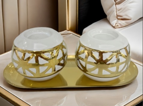 北欧风陶瓷装饰工艺品陶瓷花软装饰品陶瓷工艺摆件陶瓷工艺白底实物图