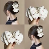 Hair band, hair tie, ponytail, large intestine circle, high-end Korean-style fat intestine circle, bun hairstyle, rubber band, hair flower, hair accessory, leather case Application Scenario