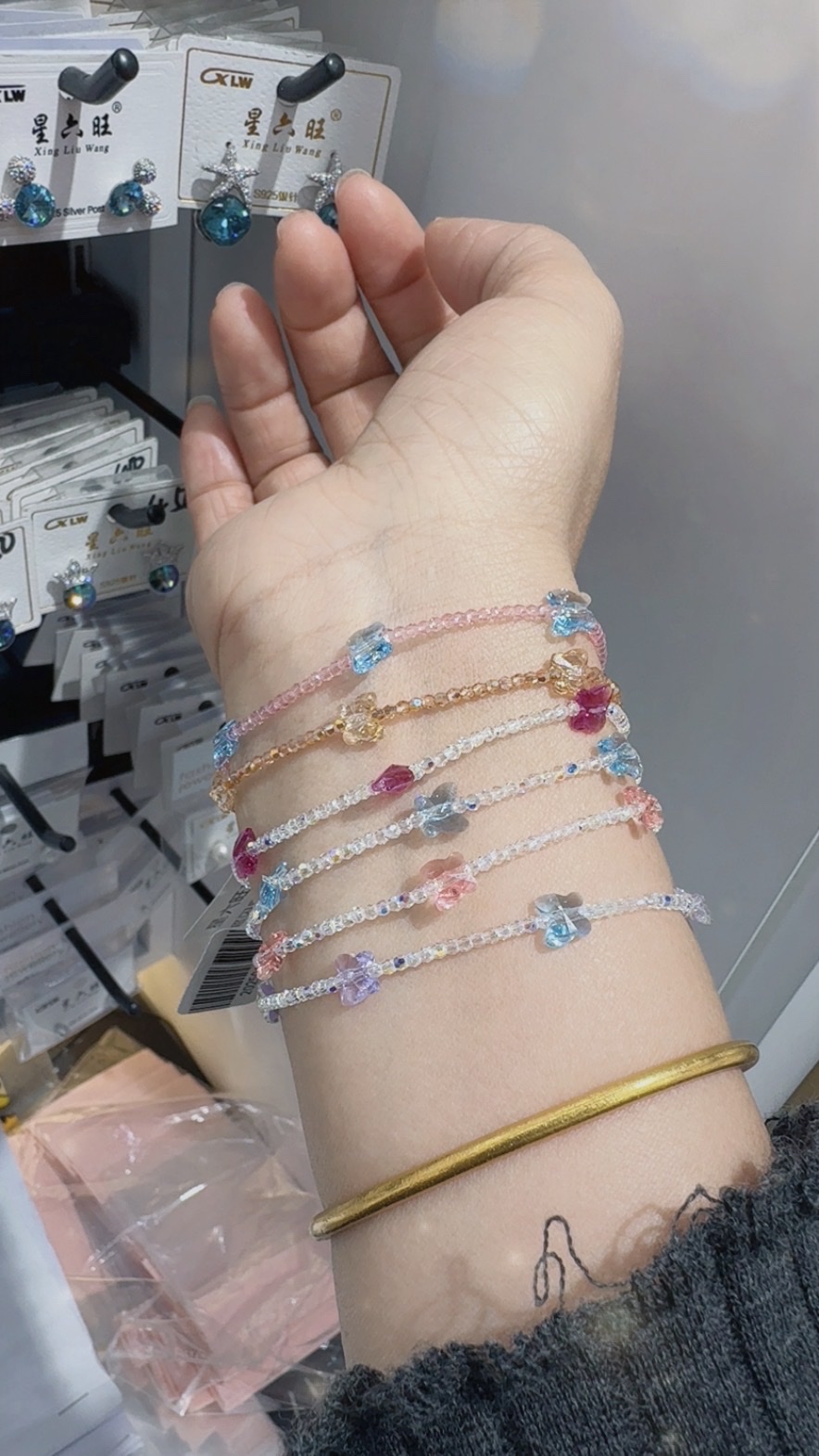 施华洛水晶韩系蝴蝶手链破茧成蝶只为在手腕间停留水晶水晶水晶产品图