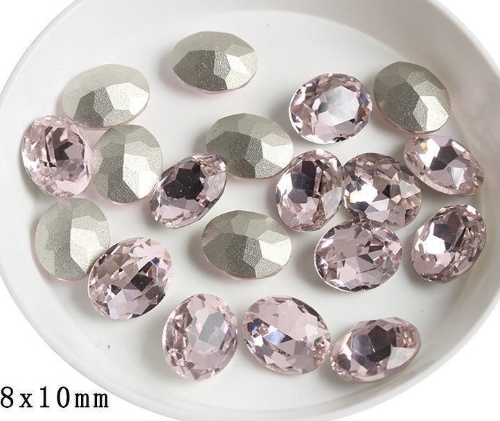 网红椭圆8*10鸽子蛋超闪美甲尖底钻饰品配件详情图4