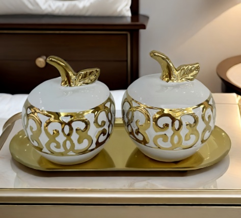 北欧风陶瓷装饰工艺品陶瓷花软装饰品陶瓷工艺摆件陶瓷工艺细节图