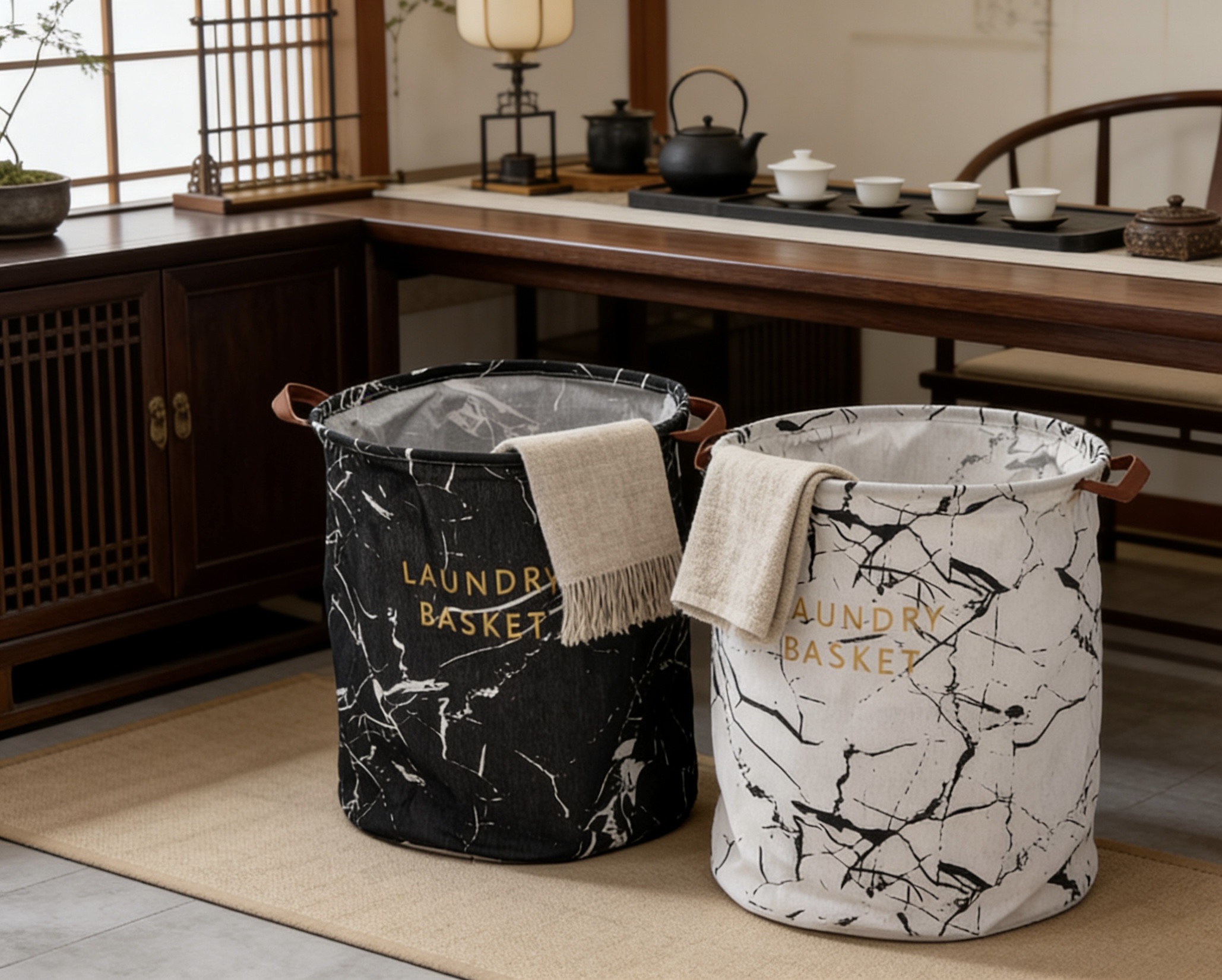 Large-capacity, thickened waterproof household kitchen and bathroom storage bucket with multi-layer classification detail image 5