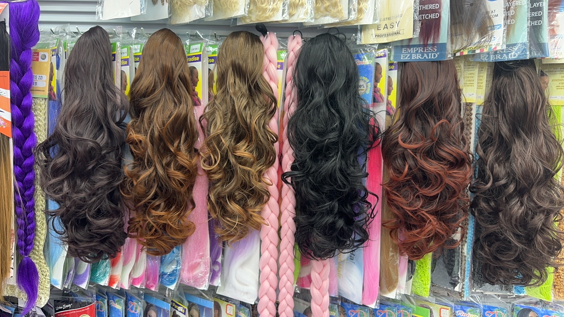 Wig, hair curtain, ponytail head cover Specification image
