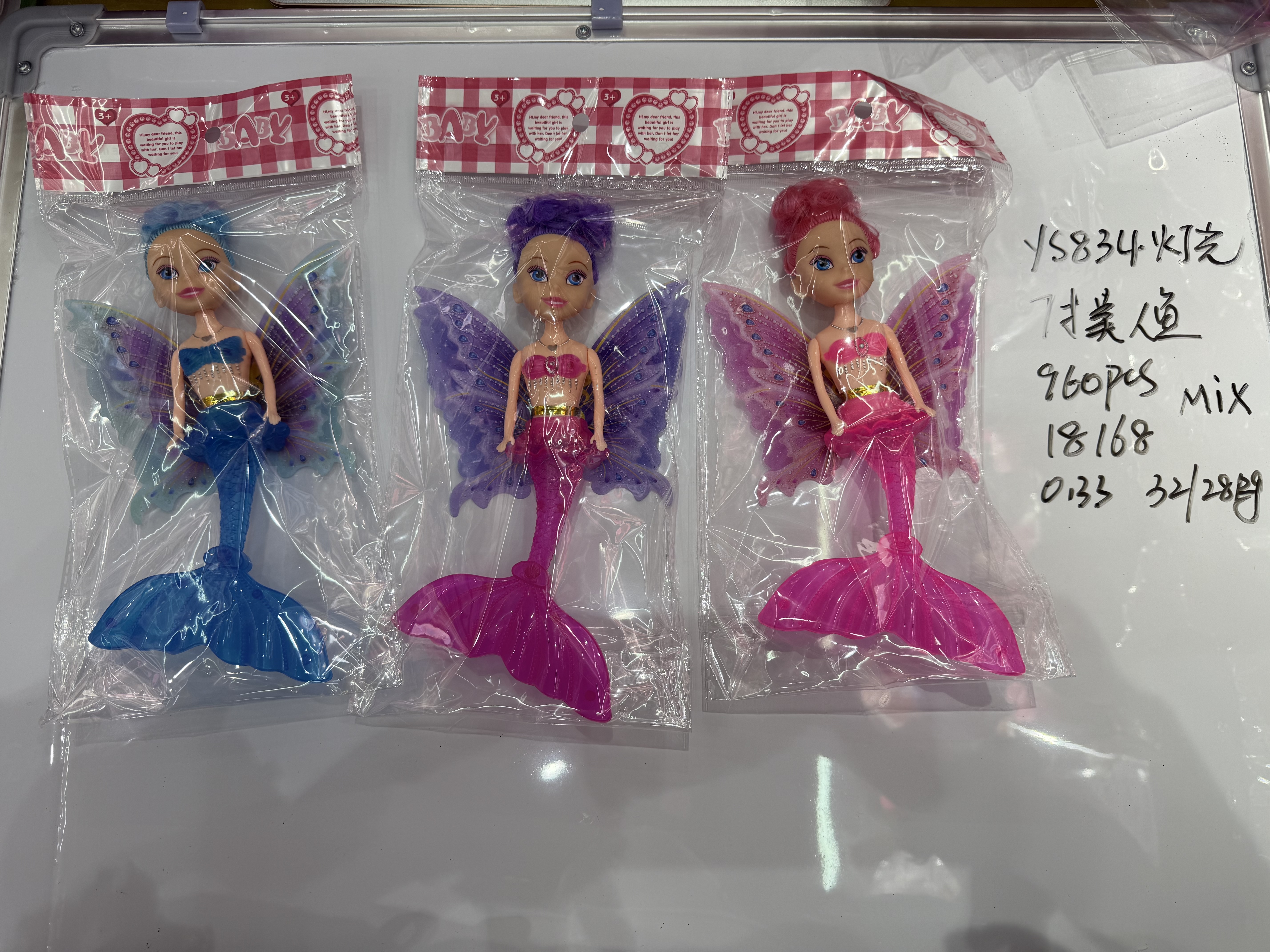 7寸带翅膀美人鱼娃娃梦幻海底公主玩具094858624产品图