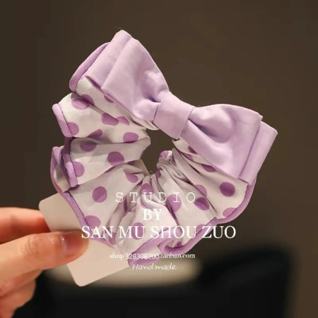Hair tie, large intestine hair band, Korean-style hair tie, girls' high-end look, Korean-style rubber band, sweet fat intestine circle, forest-style hair accessory Hair tie, large intestine hair band, Korean-style hair tie, girls' high-end look, Korean-style rubber band, sweet fat intestine circle, forest-style hair accessory