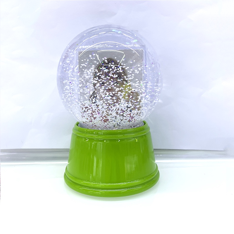 High-bottom flowing sand water ball photo frame, creative photo frame decoration for Christmas and Valentine's Day Specification image