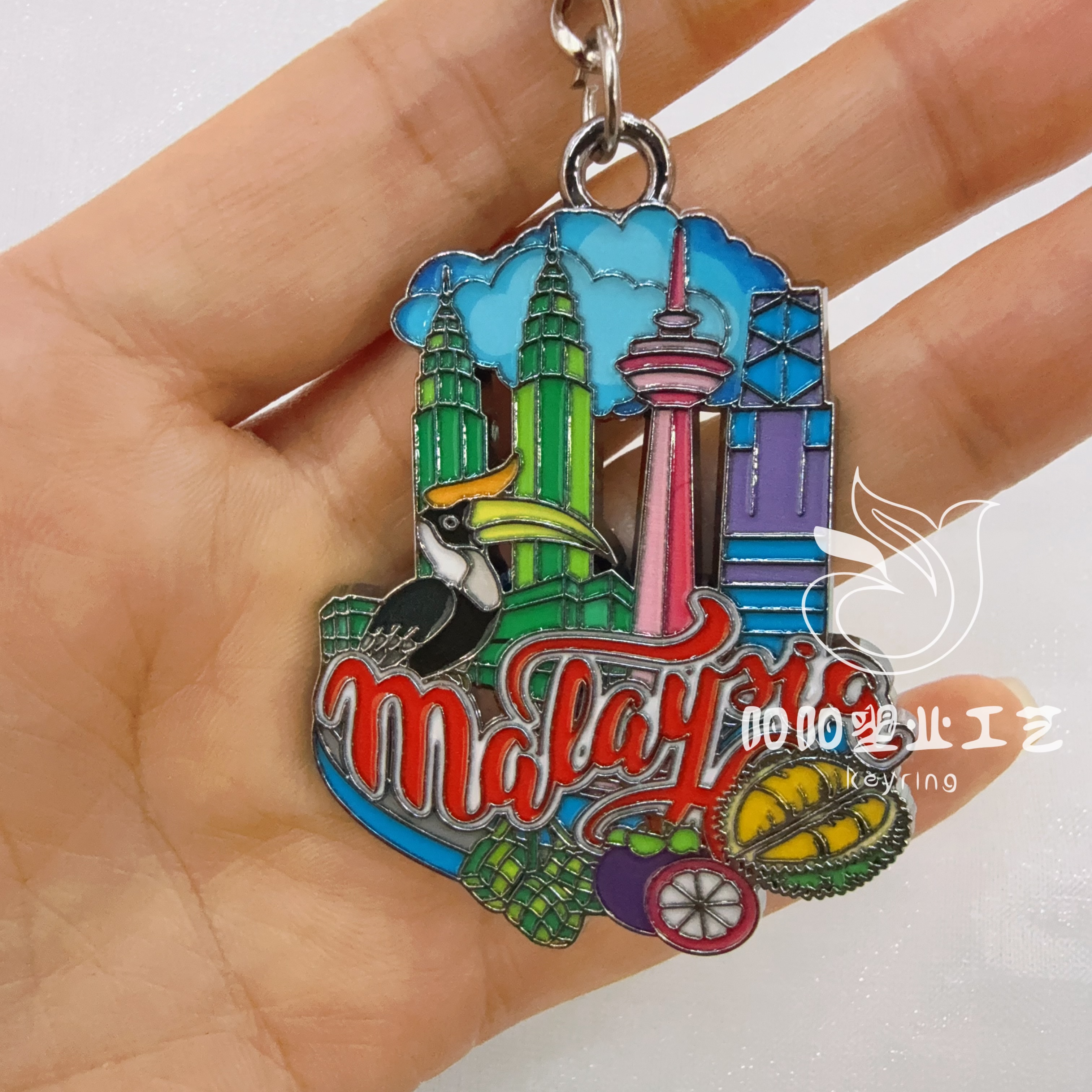 Llavero de metal atracciones de la ciudad IP wentron/logotipo de la empresa llavero regalo pintura a la plancha esmalte color personalizado recuerdos turísticos alemanes copa del mundo mijo región 6 Application Scenario