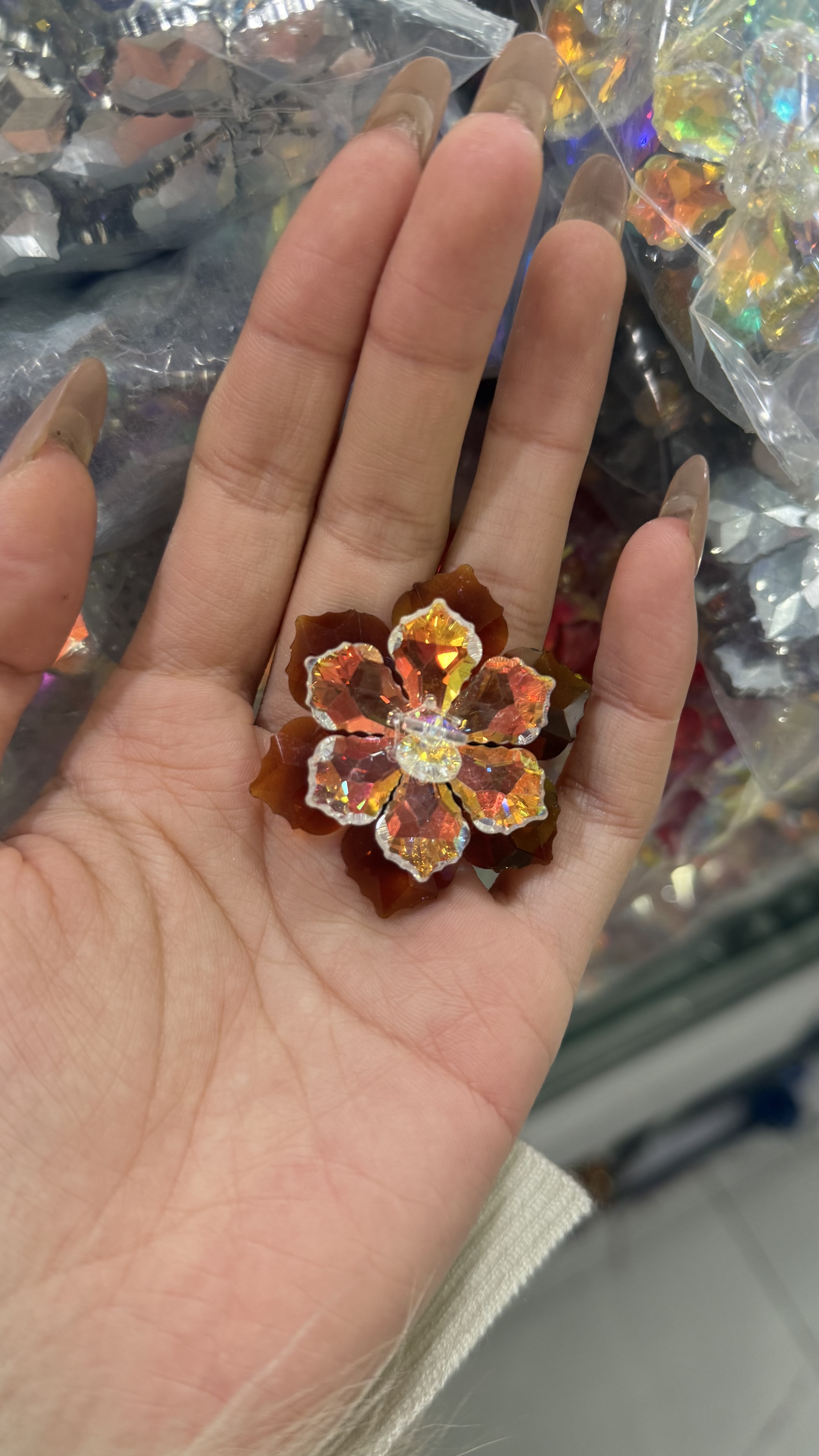 仿古琉璃珠玛瑙水晶散珠批发 琉璃花玻璃花手工编花