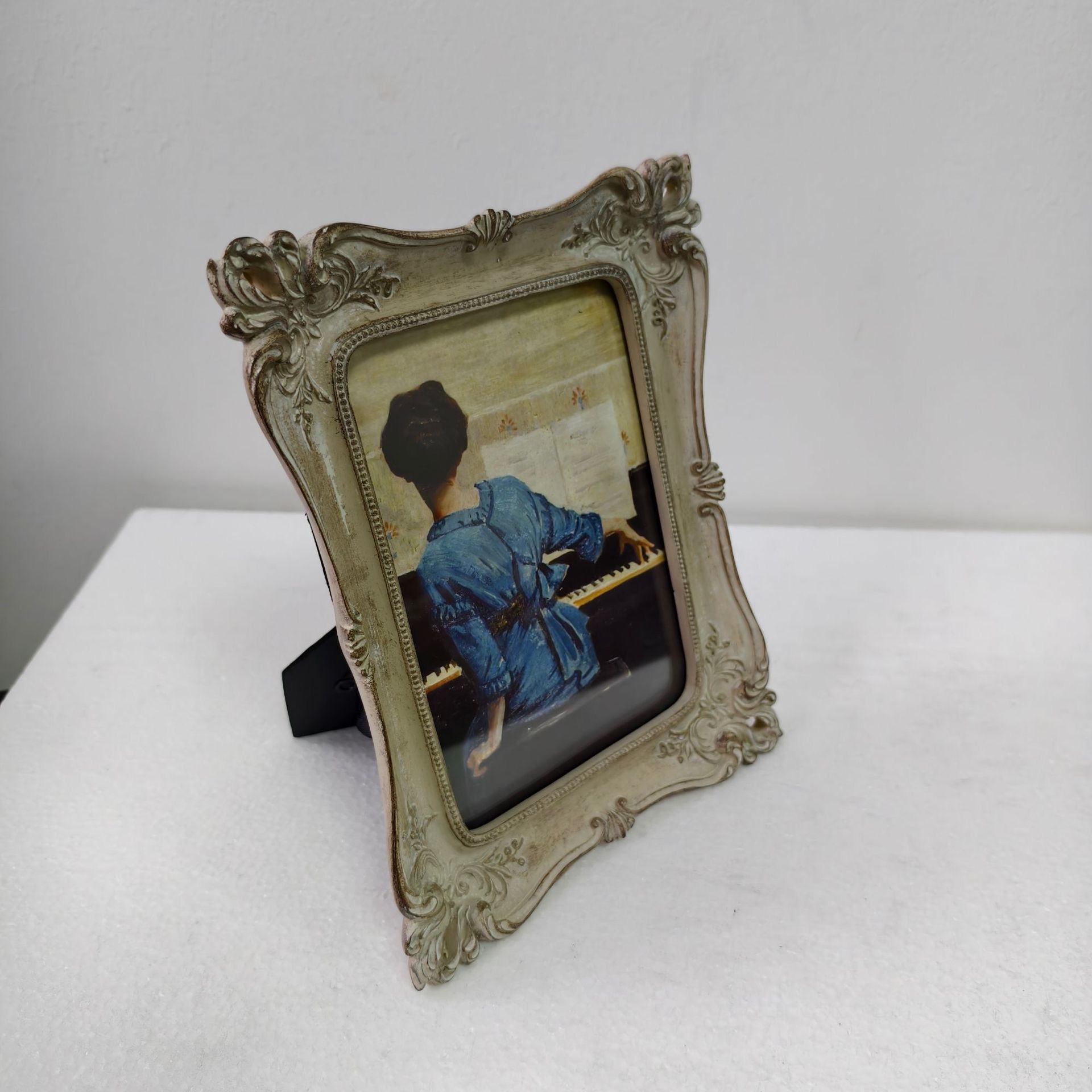 直供 欧式美式法式复古摆台相架 挂墙 做旧古典树脂相框 外贸摆台 