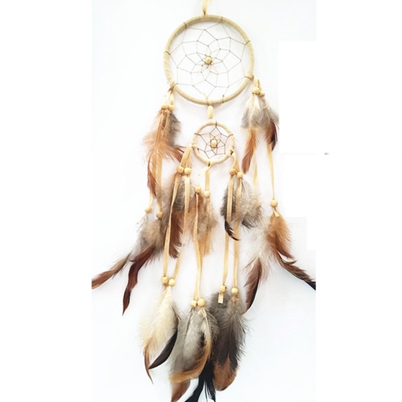 家居装饰生日礼物森系羽毛风铃捕梦网挂饰印第安捕梦网详情图5