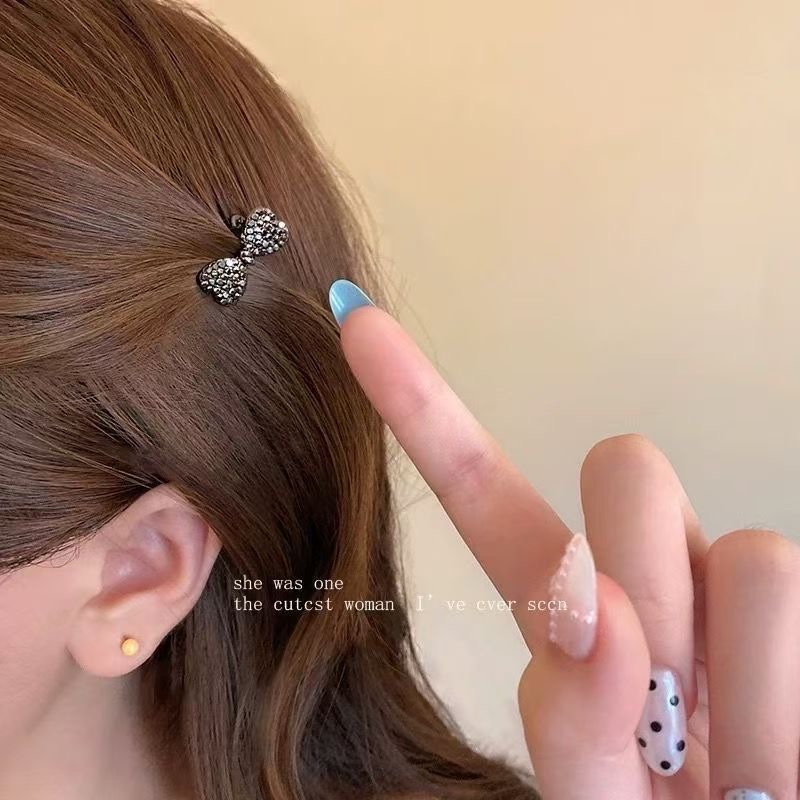 Mini small duckbill hairpin, side clip, exquisite bow, broken hairpin, bangs clip, high-end hairpin