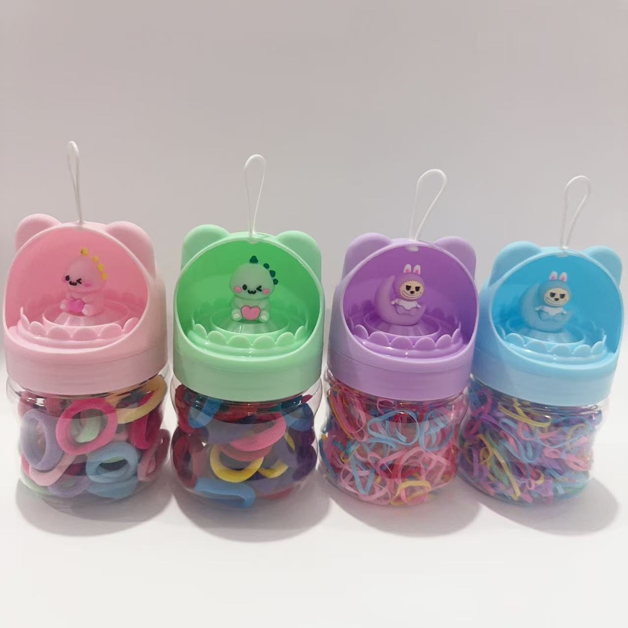 Children's hair ties, Korean-style headwear, hair accessories, rubber bands, fashionable hair ties, rubber bands, hair accessories, women's patchwork fashion, cartoon cans, rubber bands detail image 12