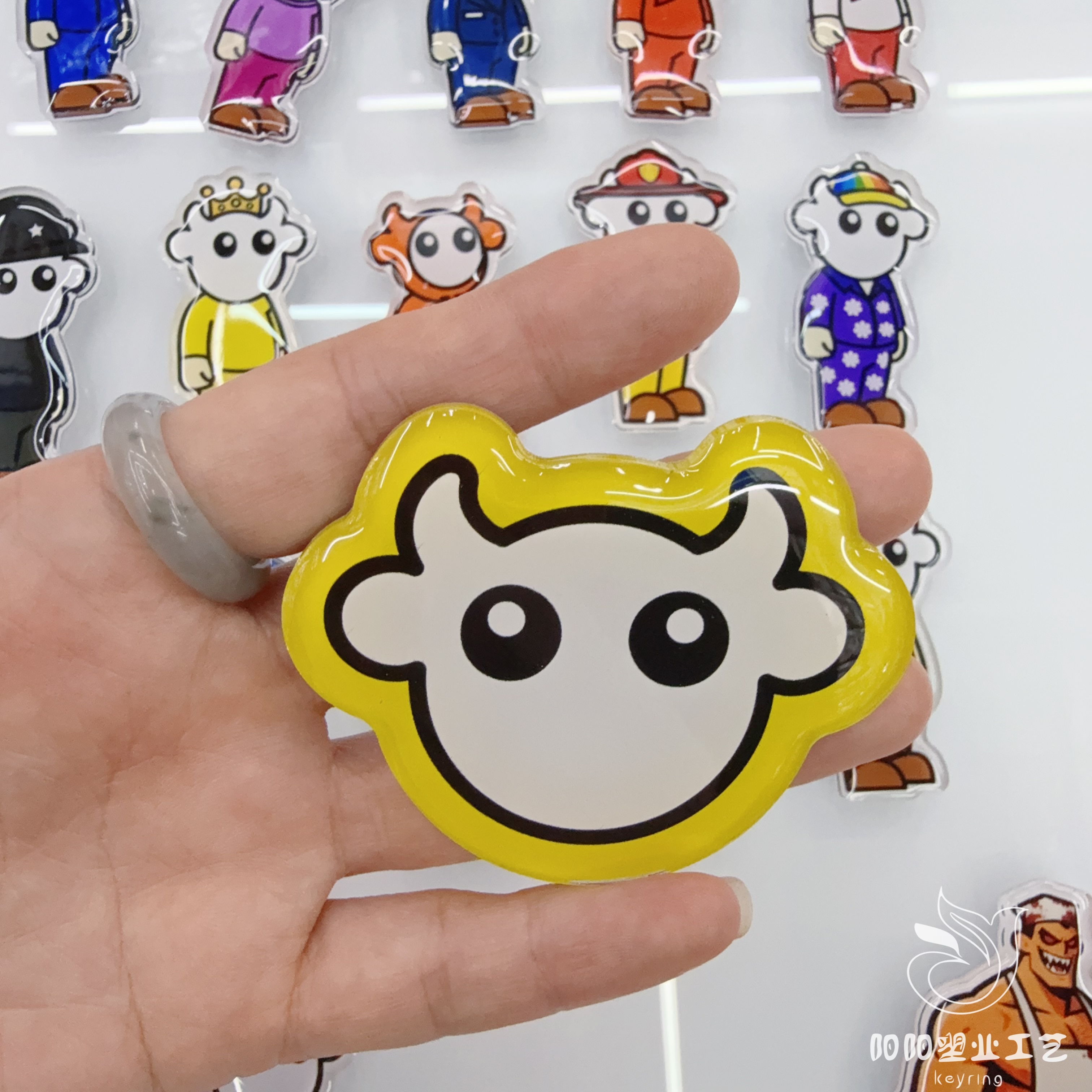 Pegatinas de refrigerador de acrílico personalizadas ciudad creativa anime pegatinas magnéticas de succión de dibujos animados acrílico magnético suave wenchuang personalizable copa mundial oficial taniko details Picture