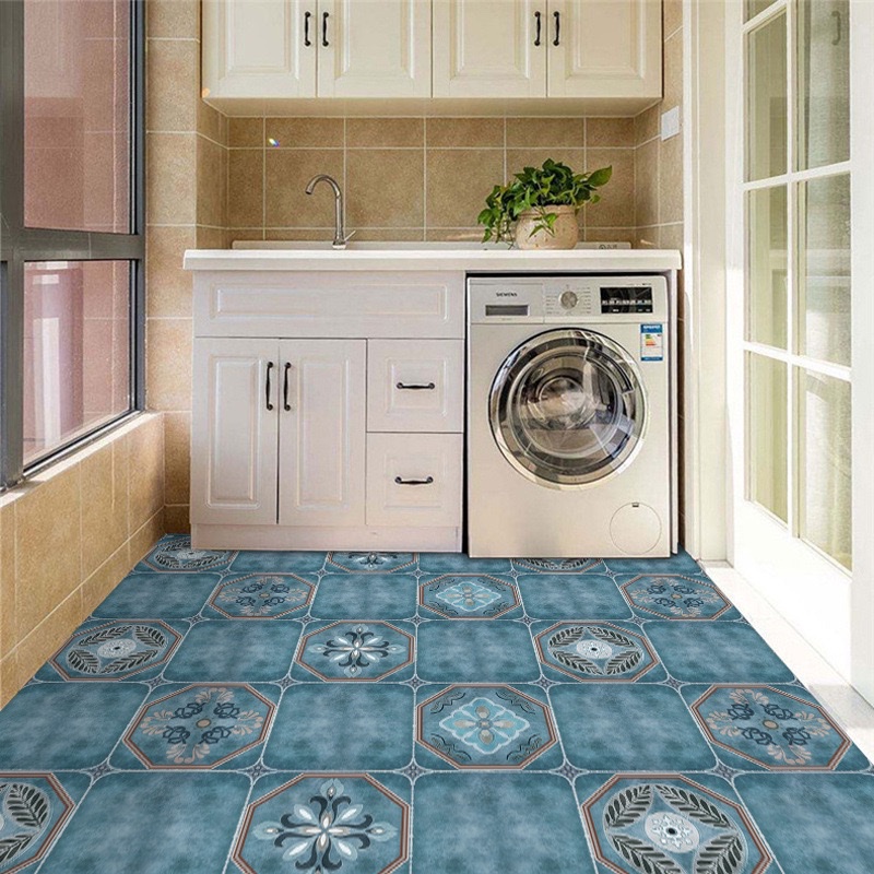 Thickened self-adhesive decorative wall and floor stickers for the kitchen, retro American-style stickers for the renovation of the living room and balcony detail image 15