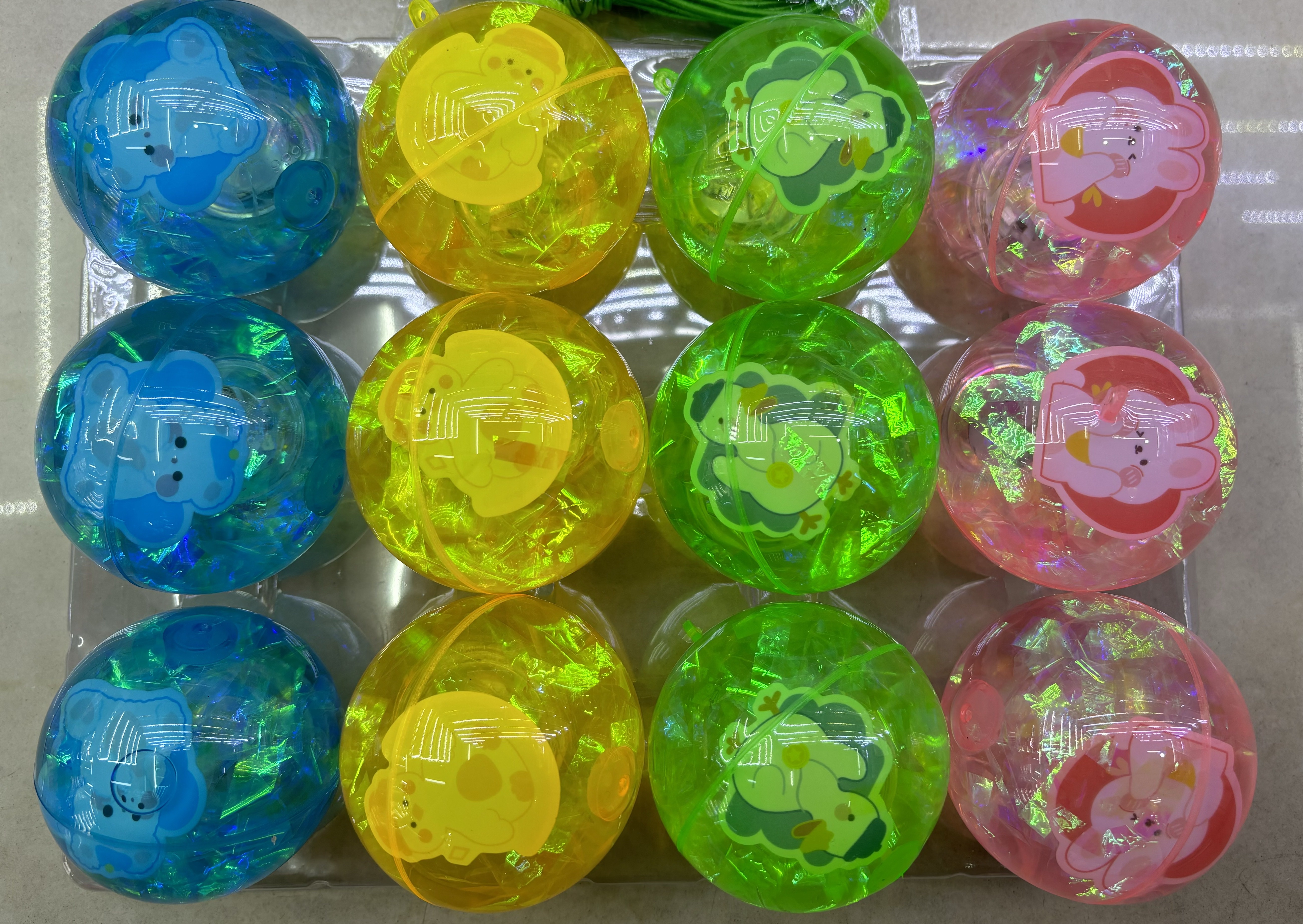 闪光球、发光水球、彩带发光球、闪光YOYO球/弹力水球地摊发光玩具