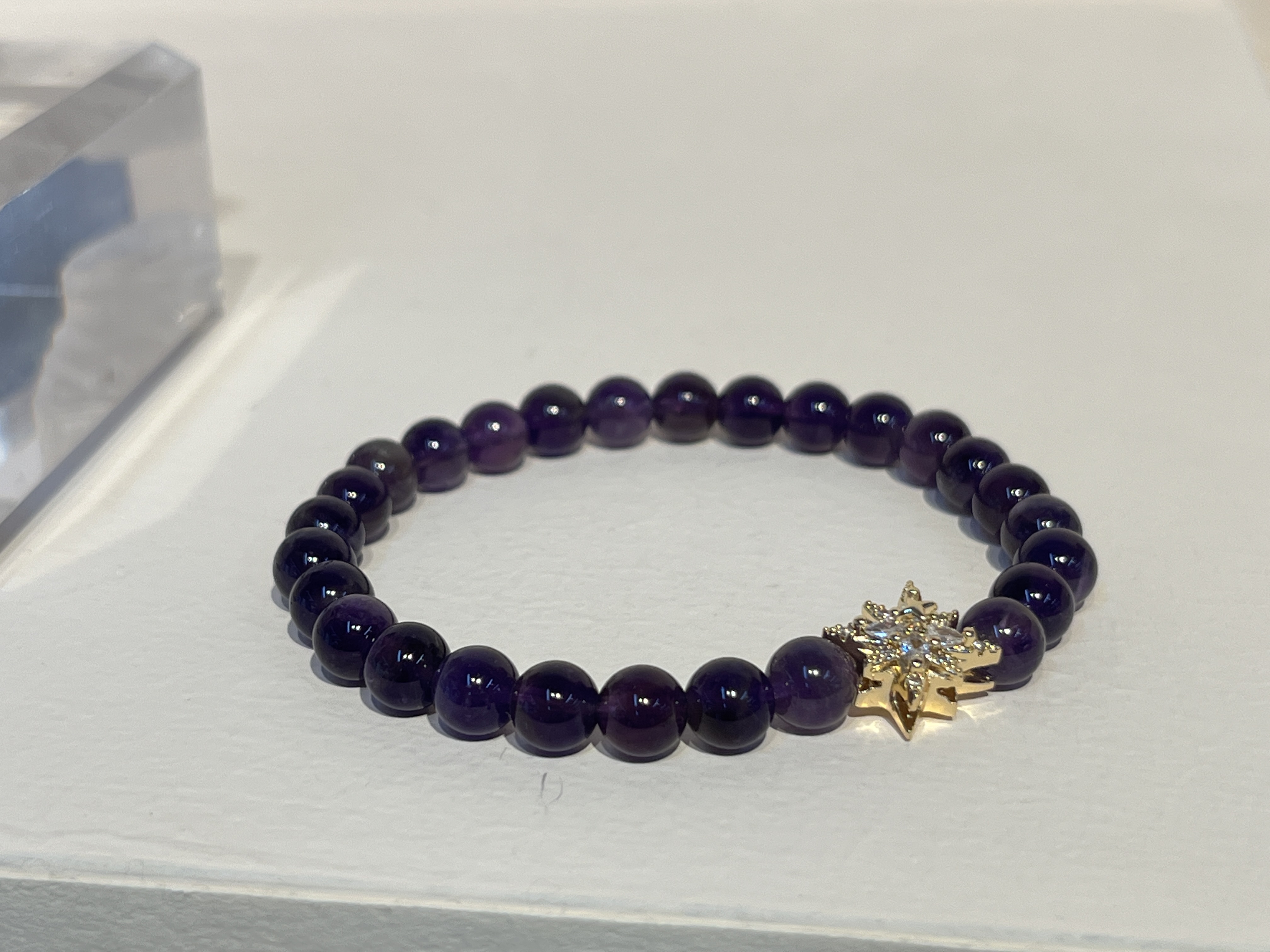 定制天然紫水晶手串女生生日礼品礼物氛围感配饰小众设计款首饰批发