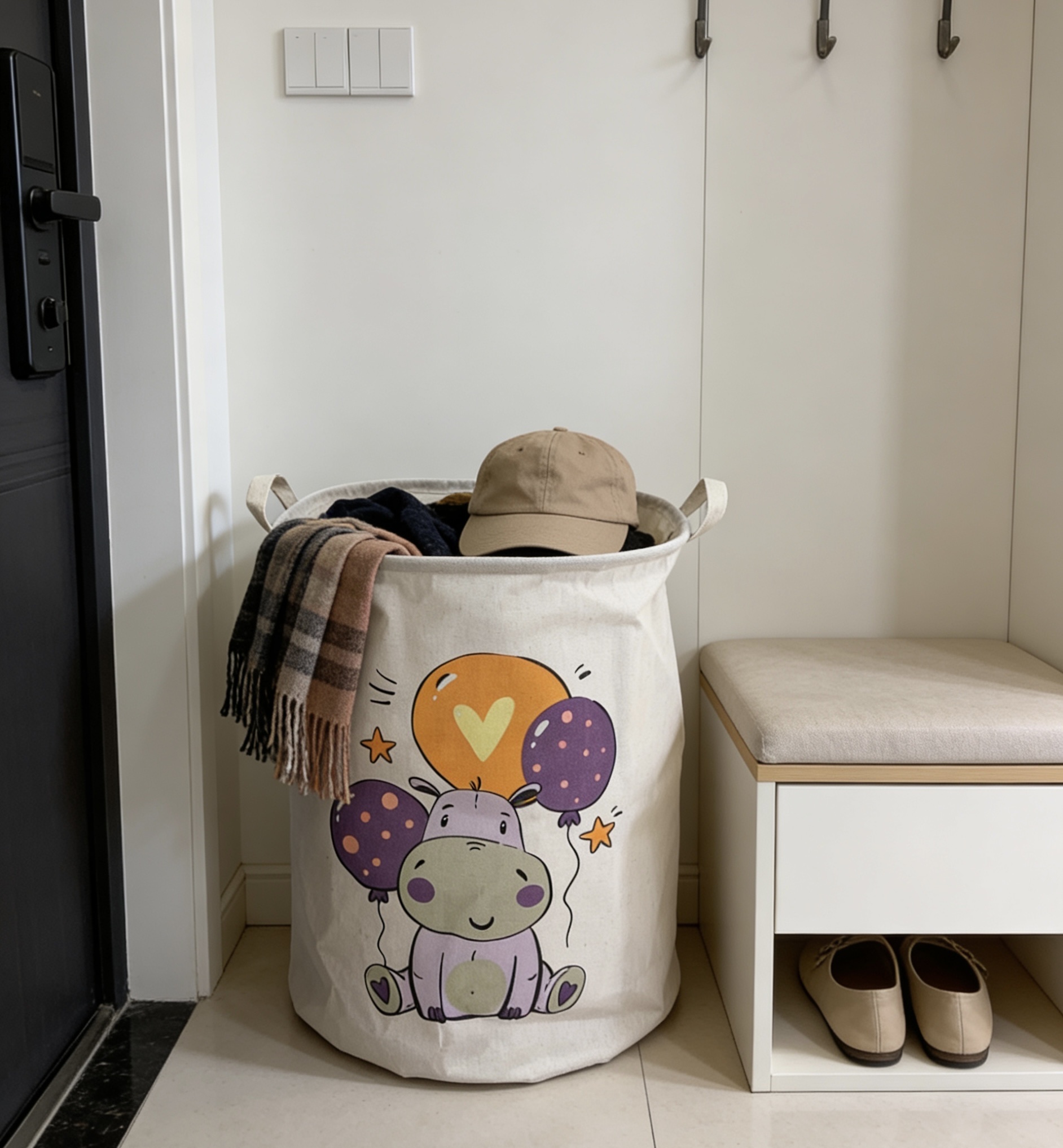 收纳桶大容量加厚塑料储物箱家用厨房卫生间整理桶白底实物图