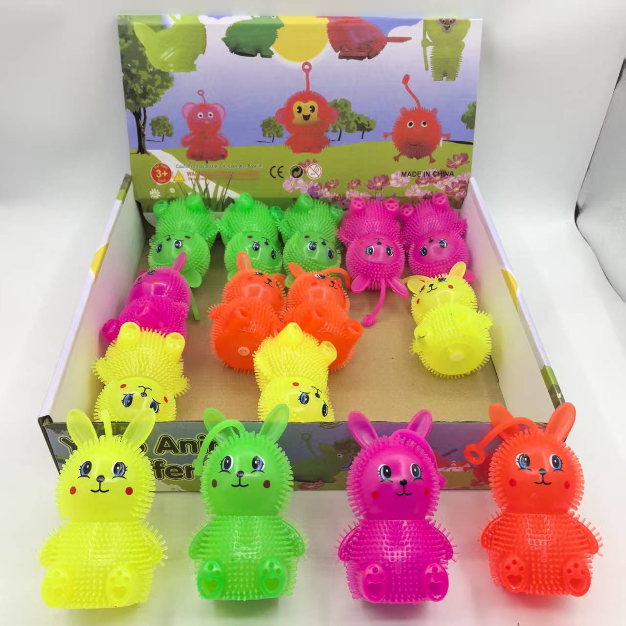 发光玩具闪光玩具摆摊哨子叫叫球兔子动物