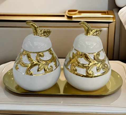 北欧风陶瓷装饰工艺品陶瓷花软装饰品陶瓷工艺摆件陶瓷工艺