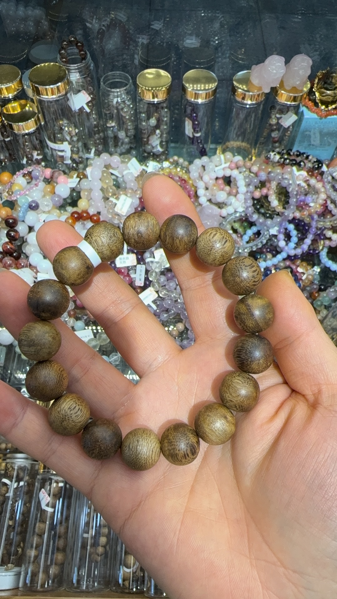 沉香手链天然沉香论克重销售奇楠沉香12mm单圈百搭服饰款新品香味天然详情图4