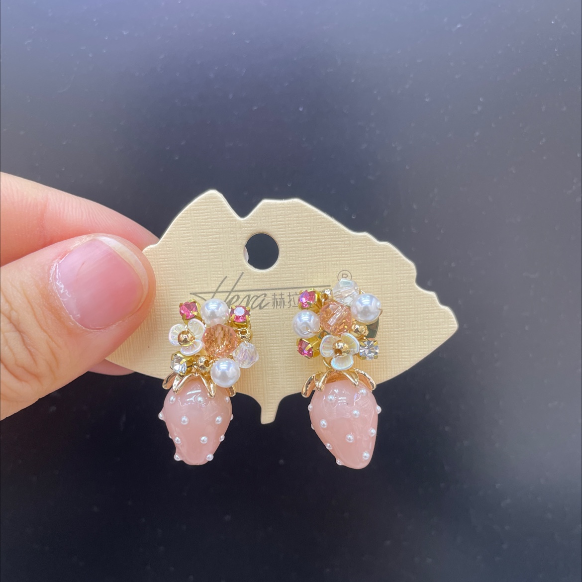 韩版手工制作，耳环 耳钉饰品女款时尚简约设计感耳钉