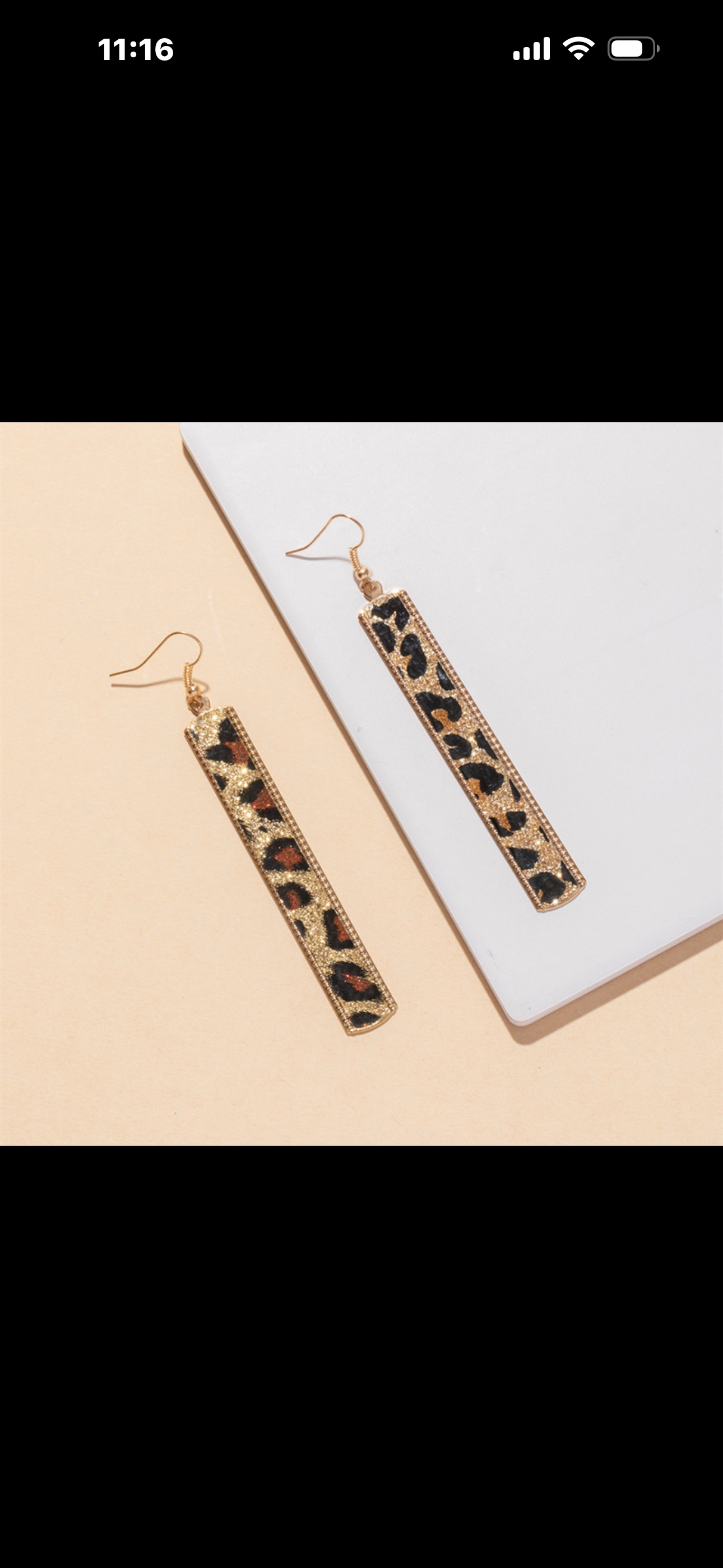 跨境热销款欧美流行时尚简约豹纹金属耳饰外贸夸张耳钩 耳环耳环饰品详情图2