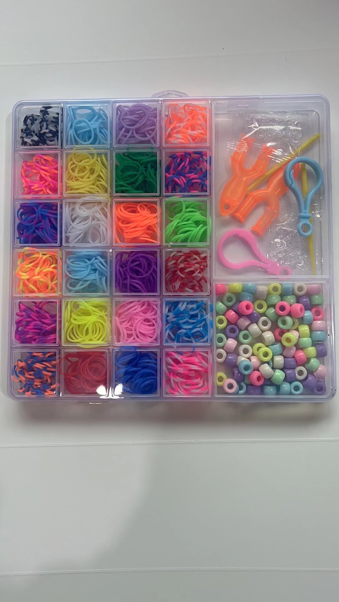 26/28/29格DIY皮筋+串珠，儿童益智玩具动手动脑创意编织，外贸电商热销详情图2