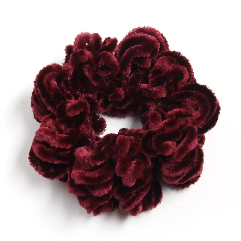 The spring and autumn style of the Mahua Muslim small hair band is a popular female ethnic woolen knitted hair accessory, the large intestine band detail image 3