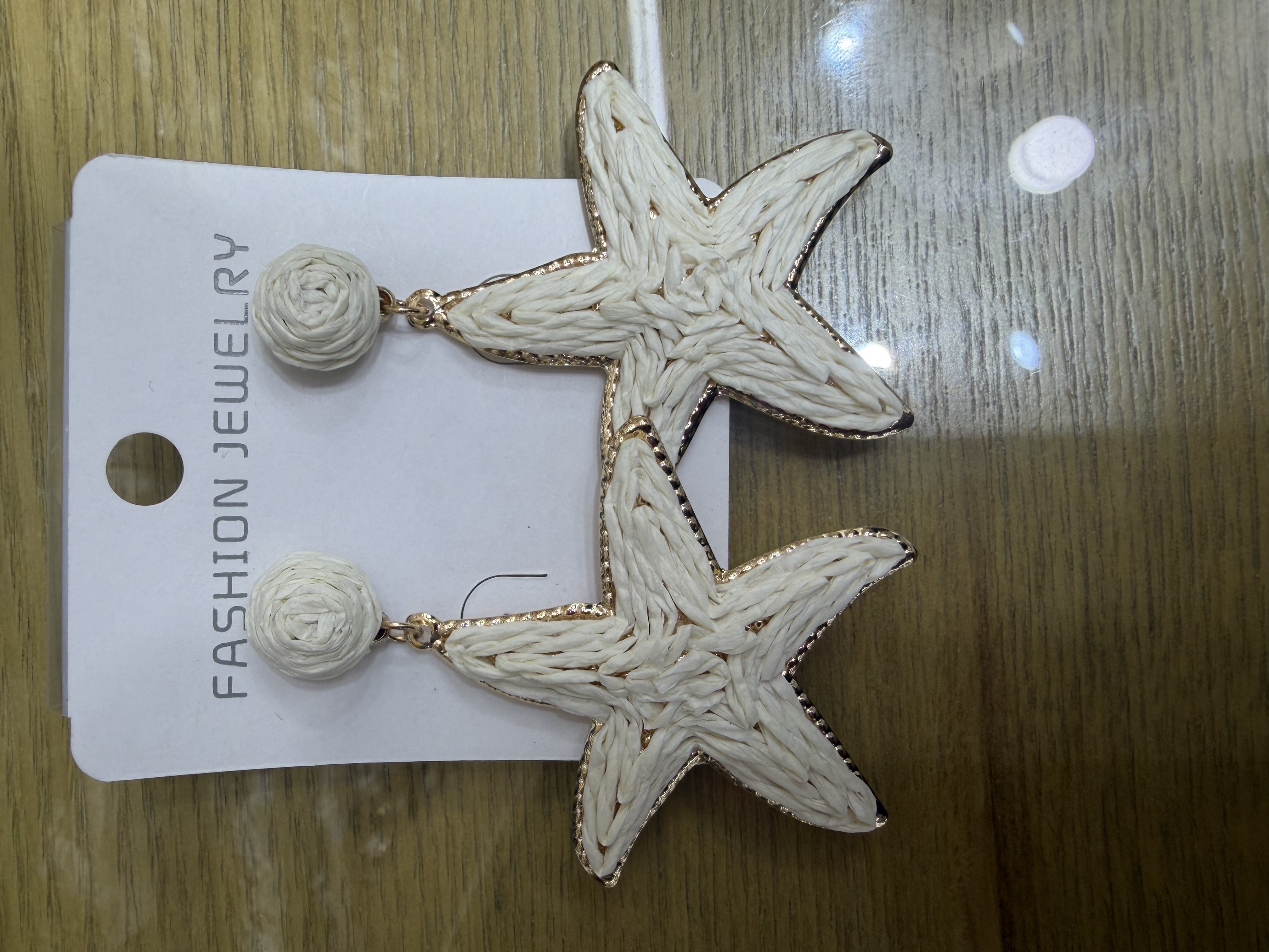 波西米亚彩色编织海星海洋饰品耳环女ins设计感小众海边度假风拉菲草耳坠 