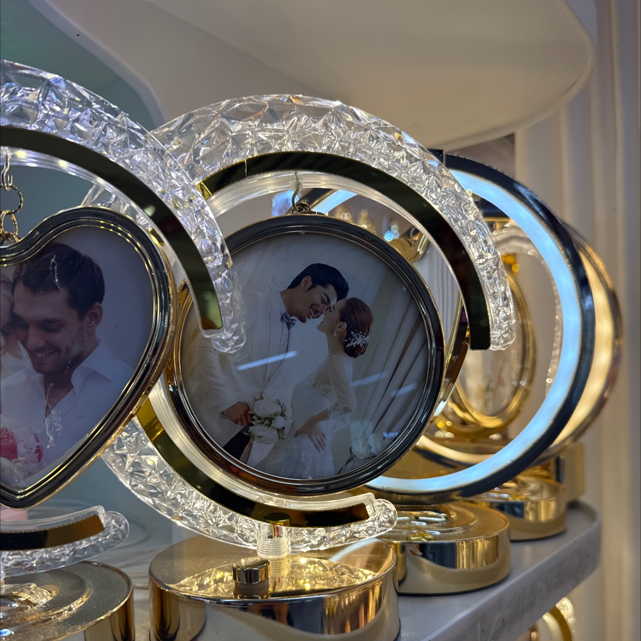 月亮相框2026年新款加灯LED相框灯 台灯塑料相框相框产品图