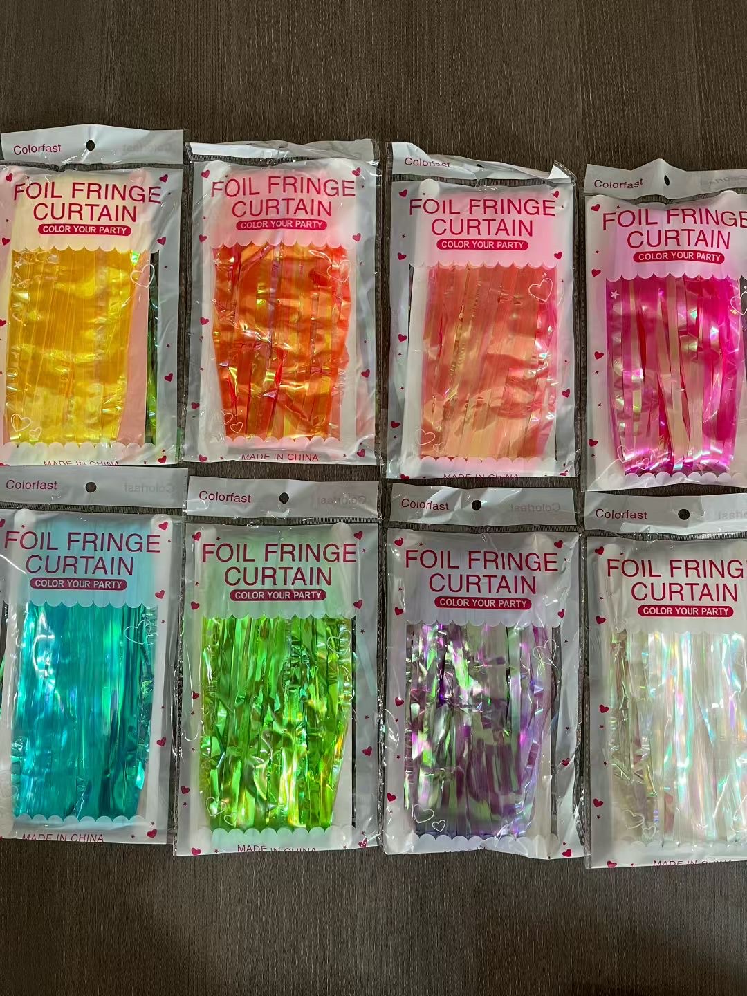 雨丝帘，多色，多款，可以定制弯刀雨丝，渐变雨丝，方块雨丝，产品图