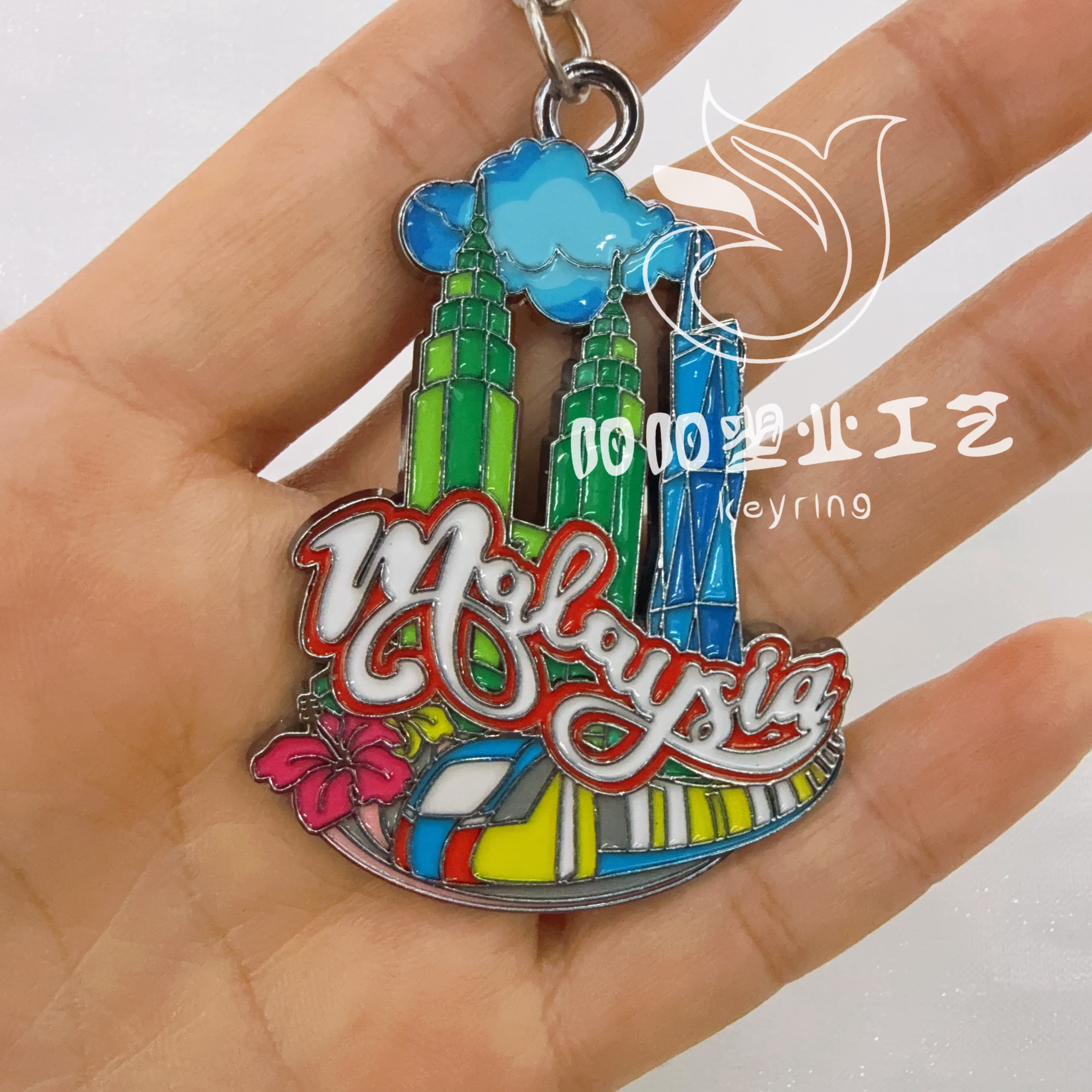 Llavero de metal atracciones de la ciudad IP wentron/logotipo de la empresa llavero regalo pintura a la plancha esmalte color personalizado recuerdos turísticos alemanes copa del mundo mijo región 6 Specification image