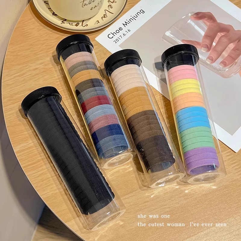 简约高弹力扎头发橡皮筋女高马发绳不伤发耐用头绳百搭发圈头饰细节图
