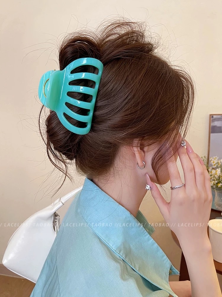 Super powerful Grab ~ Pumpkin Grab clip, large hair volume, Shark clip 2026 new style, high-end spring hair clip, women's back of the head... Hairpin hairpin Application Scenario