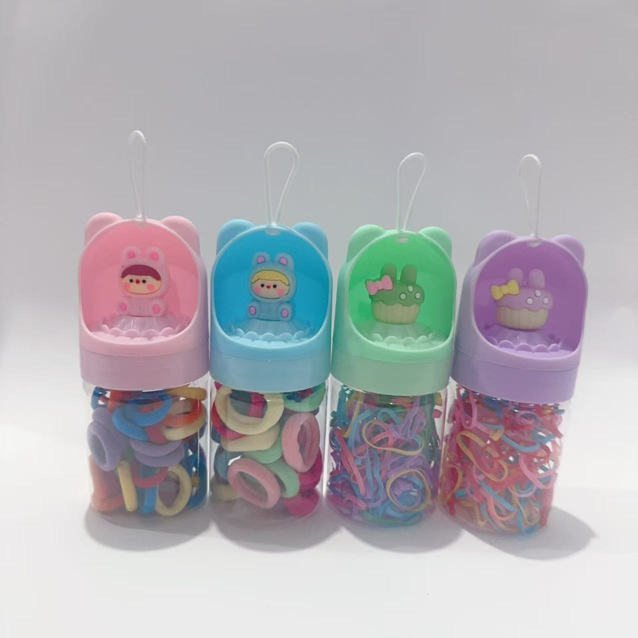 Children's hair ties, Korean-style headwear, hair accessories, rubber bands, fashionable hair ties, rubber bands, hair accessories, women's patchwork fashion, cartoon cans, rubber bands detail image 14