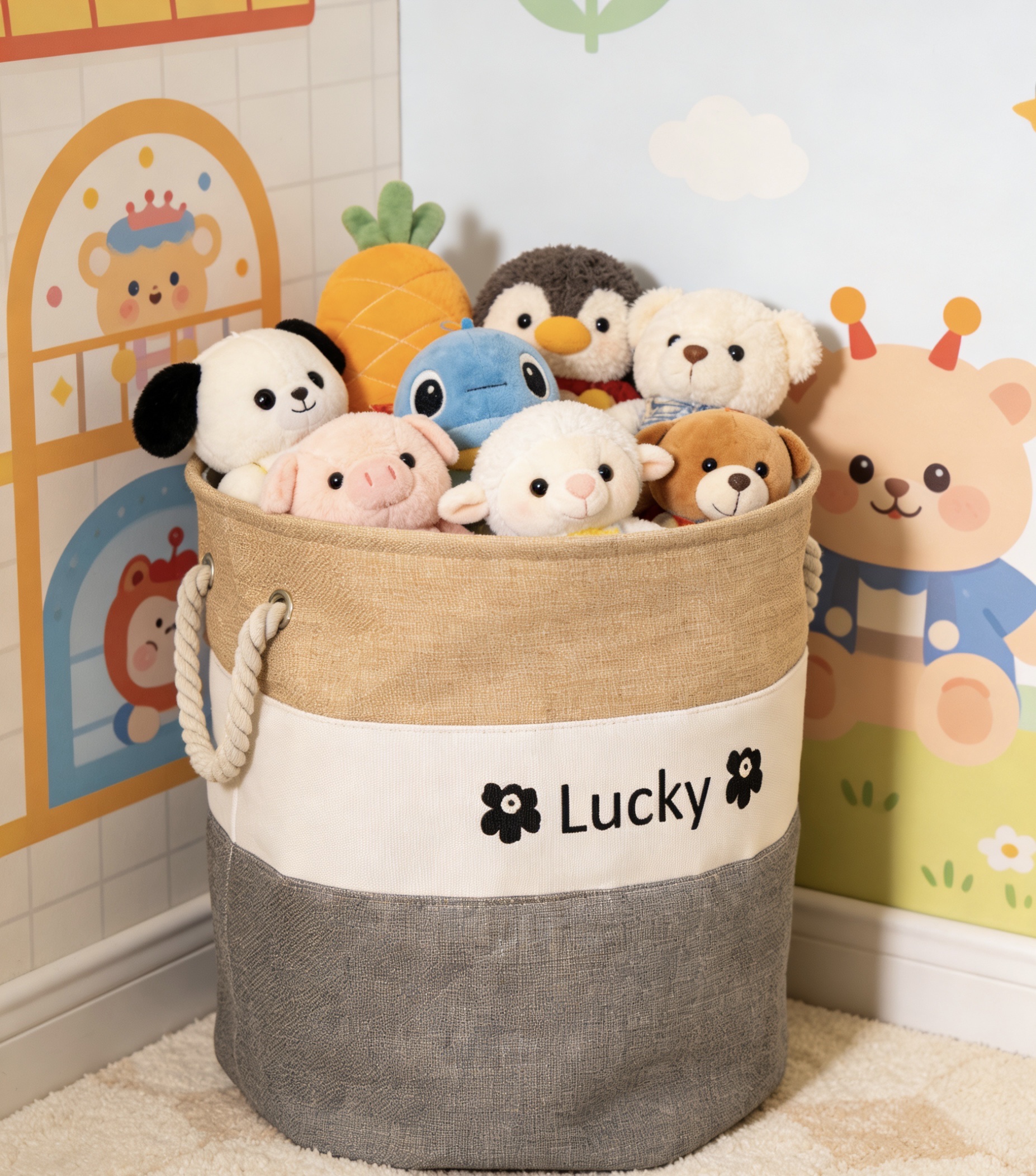 收纳篮多层塑料家用厨房卫生间阳台整理篮可叠放防滑沥水脏衣娄详情图3