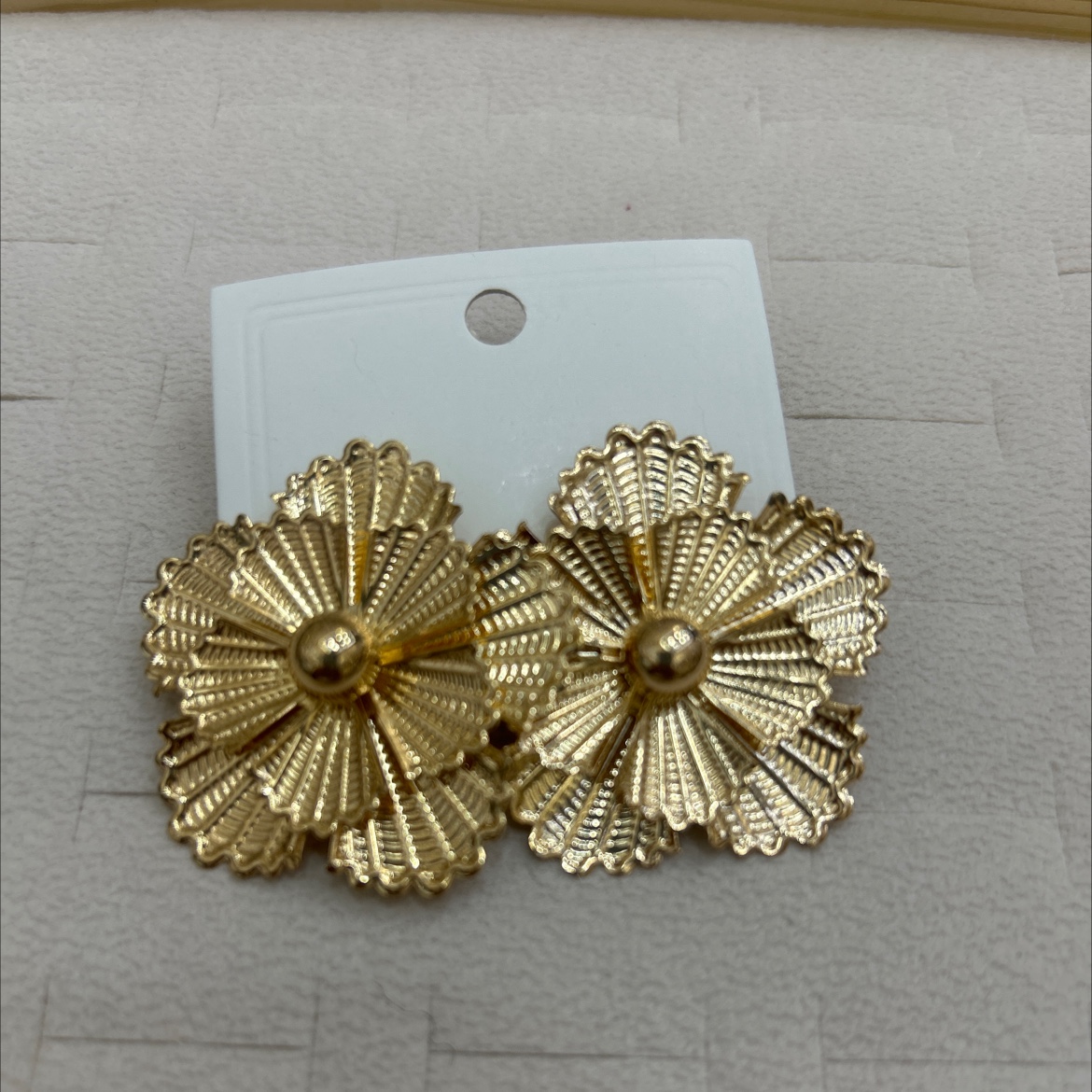 饰品耳环，花朵组合配件，铁片材料，时尚潮流休闲百搭爆款