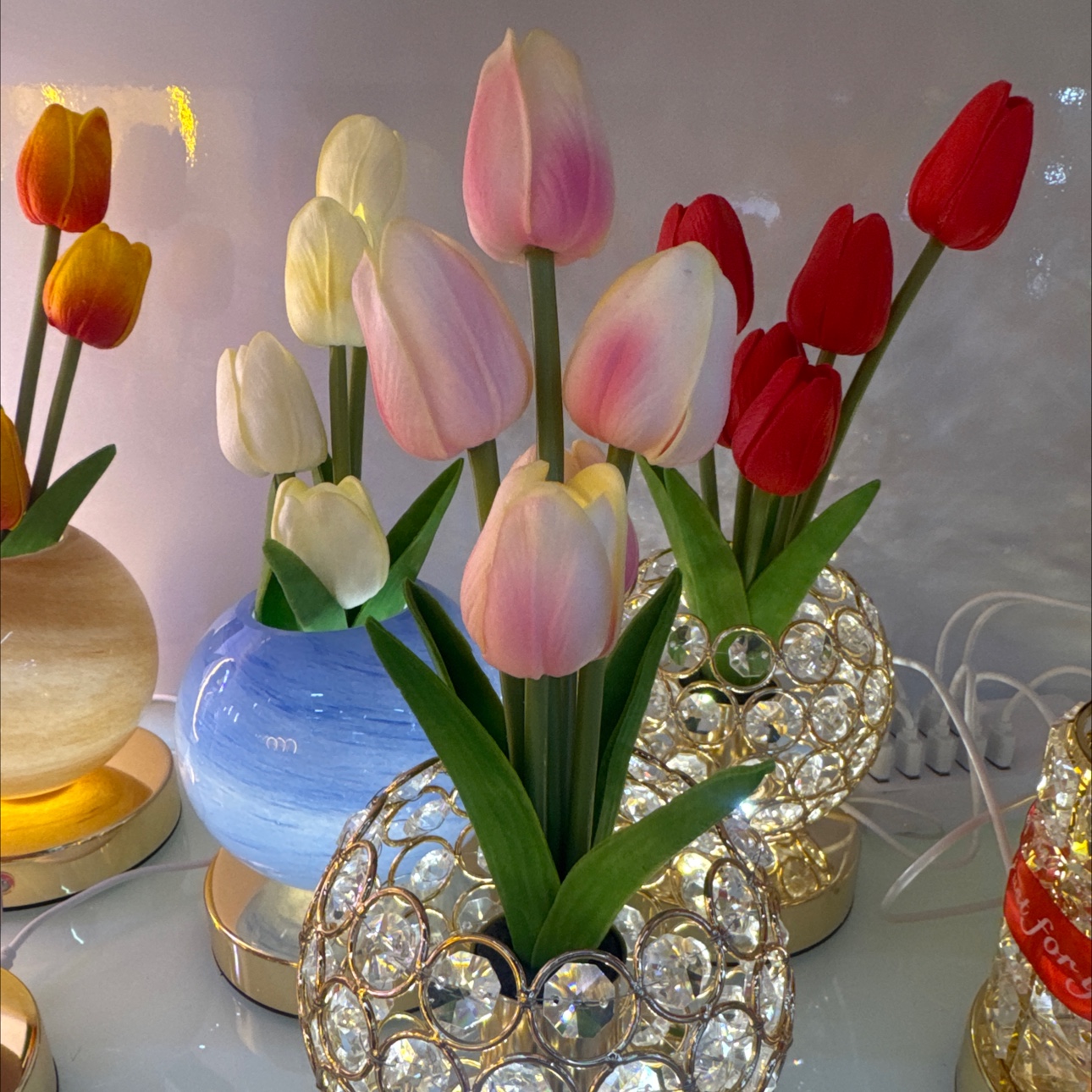 铁艺🌹小夜灯充电台灯学生卡通 充电台灯学生