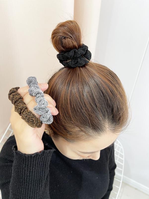 Large intestine hair band, Korean hair tie, women's fashionable hair band, colorful hair accessory detail image 2