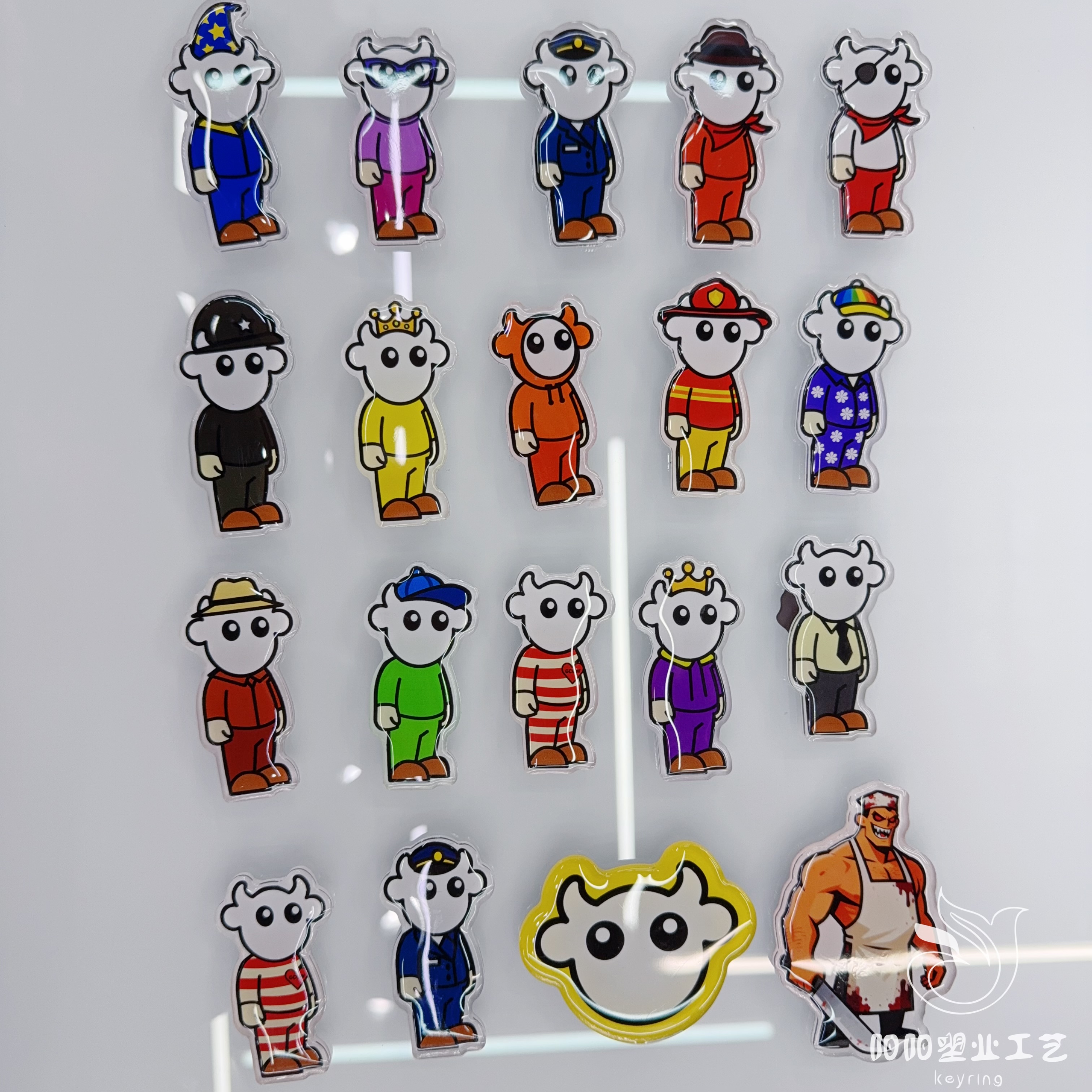 Pegatinas de refrigerador de acrílico personalizadas ciudad creativa anime pegatinas magnéticas de succión de dibujos animados acrílico magnético suave wenchuang personalizable copa mundial oficial taniko Item Picture