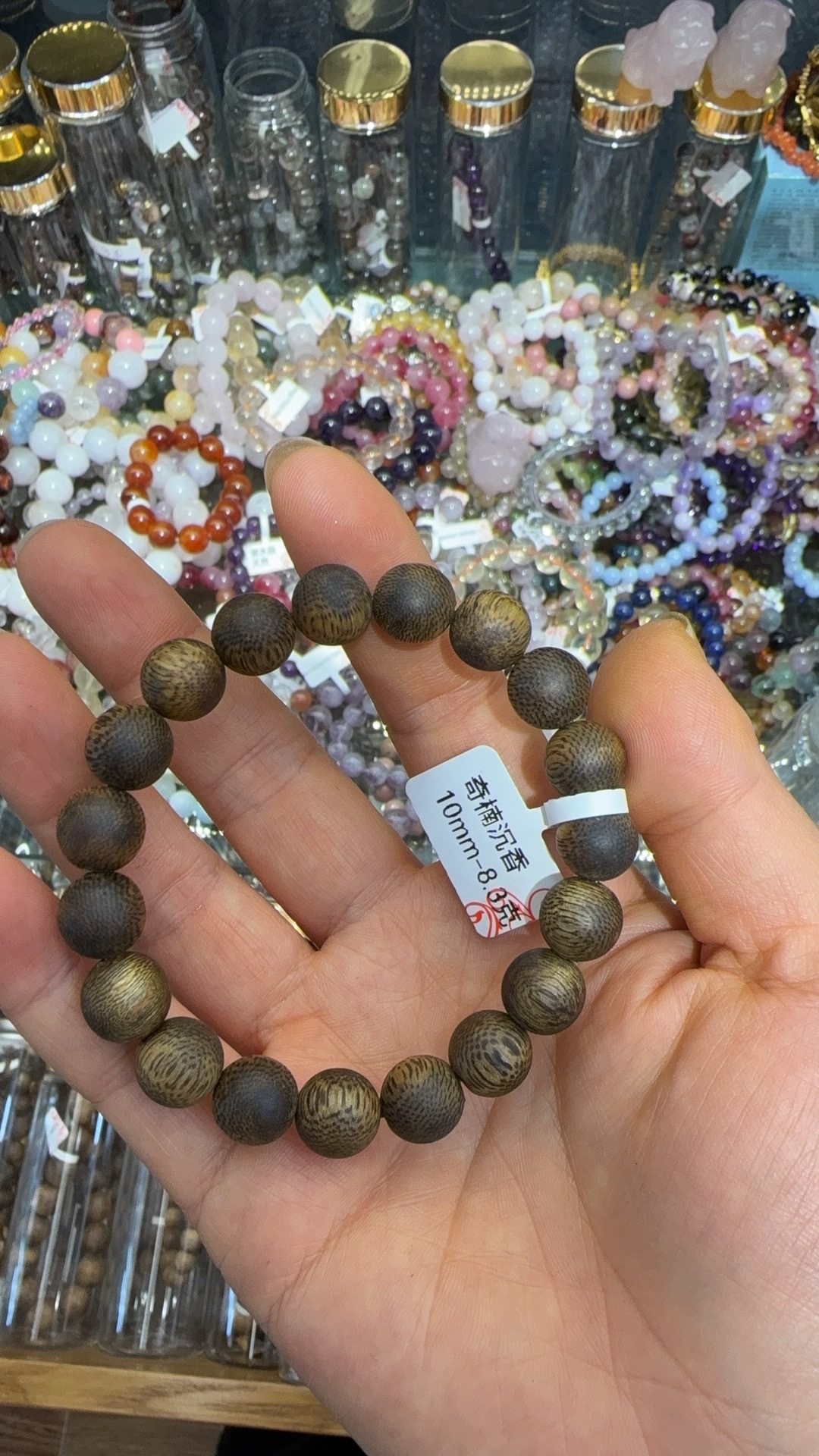 沉香手链天然沉香论克重销售奇楠沉香12mm单圈百搭服饰款新品香味天然产品图