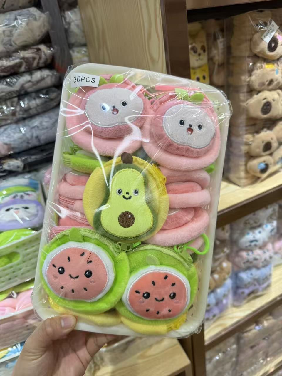 可爱卡通水果面包零钱小包包，耳机收纳包产品图